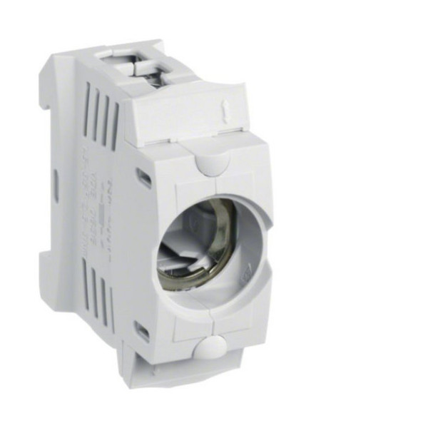 Hager LD043 Kunststoff-Sicherungssockel D02 E18 63A 1polig Hutschiene Käfigklemme Abdeckung