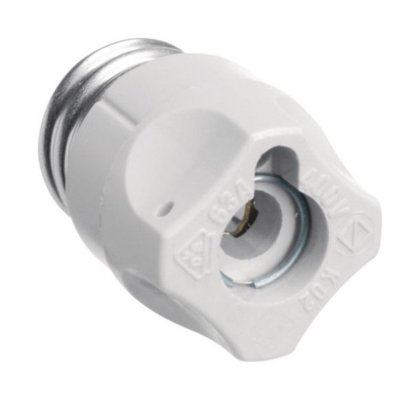 Hager LE18SIP Schraubkappe D02 E18 63A aus Kunststoff mit Prüfloch plombierbar  Typ K02