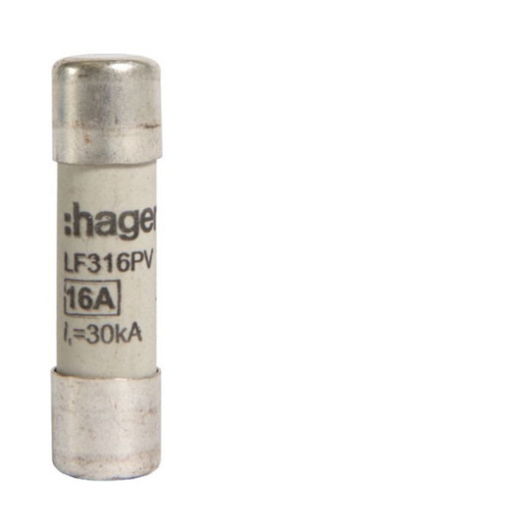 Hager LF316PV Sicherungseinsatz für Photovoltaikanwendungen 10x38mm 1000V DC 16A