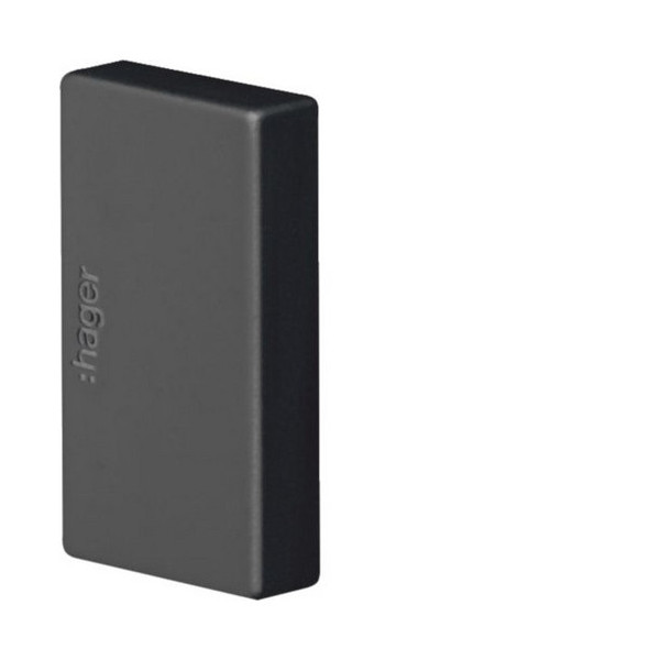 Hager LFF2003569011 Endstück schnittkaschierend halogenfrei zu LF 20x33mm graphitschwarz