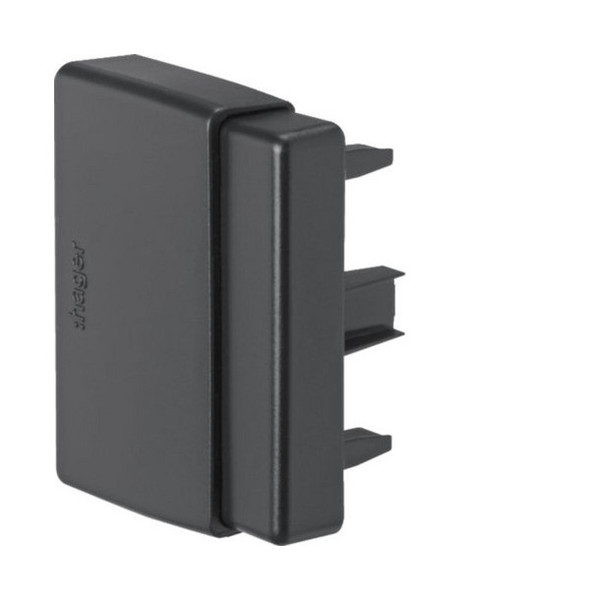 Hager LFF6006069011 Endstück einstellbar halogenfrei zu LF 30,40,60x60mm graphitschwarz