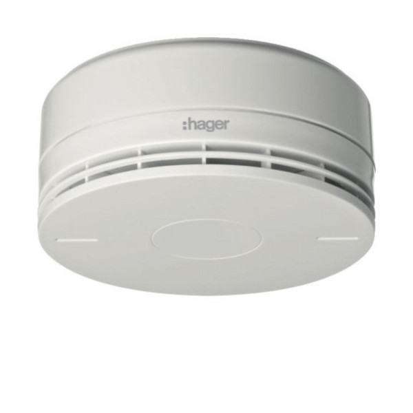 Hager RFM100D BEKA EN54-7 Funk-Rauchmelder mit Sirene, weiss