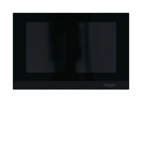 Hager RTQ601X Innenstation video, IP über 2-Draht, Freisprechen, intercom view, sw