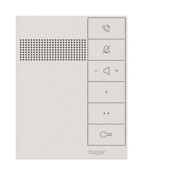 Hager RTQ620X Innenstation audio, IP über 2-Draht, Freisprechen, intercom speak, weiß