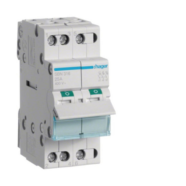 Hager SBN316 Ausschalter 16A 3 Schließer 400V AC 2PLE