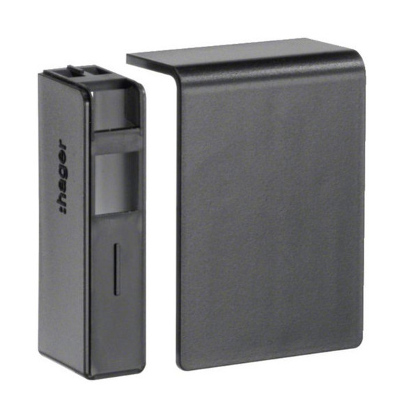 Hager SL2005569011 Endstück schnittkaschierend halogenfrei zu SL 20x55mm graphitschwarz