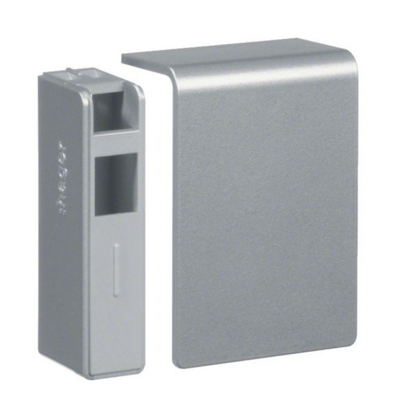 Hager SL200556D1 Endstück schnittkaschierend halogenfrei zu SL 20x55mm Dekor Aluminium