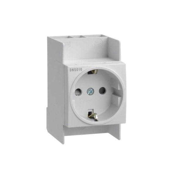 Hager SNS016 Steckdose 16A 250V 2,5PLE QuickConnect zum Einbau in Verteiler