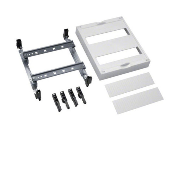 Hager UD21A4 Baustein, univ.N, 300x250mm, f. Reiheneinbaugeräte waag., 2x12 PLE, m. Blindabd.