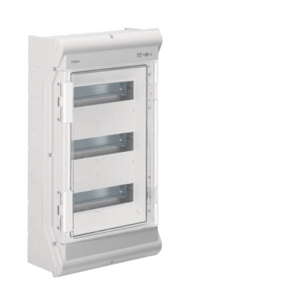 Hager VE312PN Kleinverteiler, vector, APV, IP65, 36PLE, UV-stabil, m. metr. Leitungseinführung