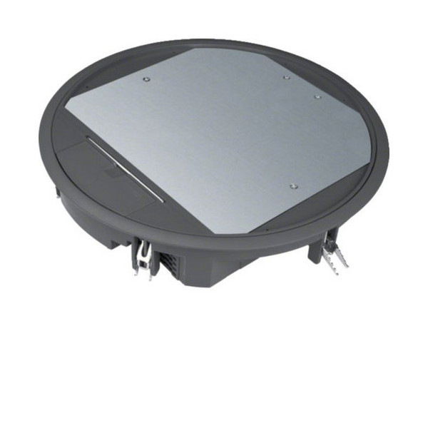 Hager VR12059005 Versorgungseinheit R12 rund 306mm für 5mm Bodenbelag aus Polyamid tiefschwarz