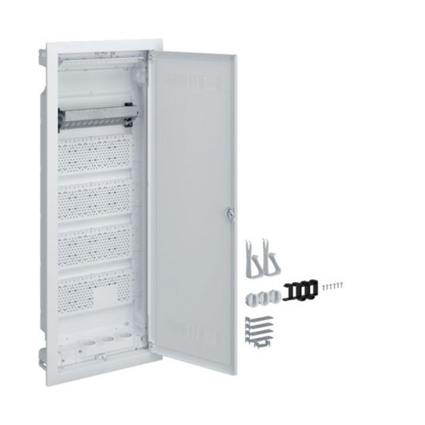 Hager VU60WWH Multimedia, volta, UPV, 5-reihig, mit geschlitzter Kunststofftür