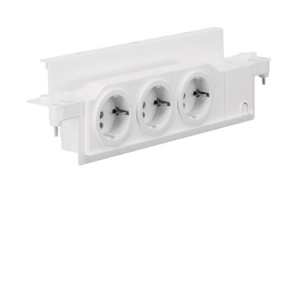 Hager VZ00UP Schuko-Steckdose, volta, 3fach, drehbar, für UPV im Austausch eines Schiebers