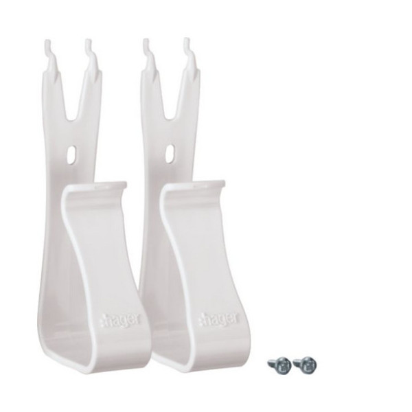 Hager VZ02MM Multimedia-Halter, universal, weiß, 2-fach, Kunststoff, für Montageplatten