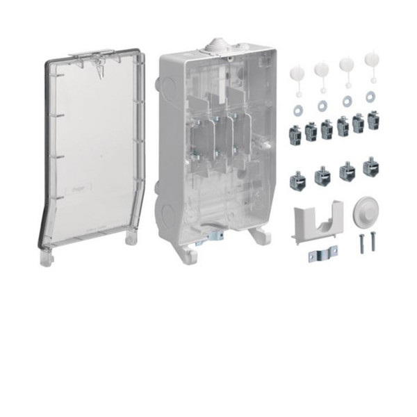 Hager ZAN334KL Hausanschlusskasten, KH00, Baureihe K3, 1x3NH00, Klarsichtdeckel