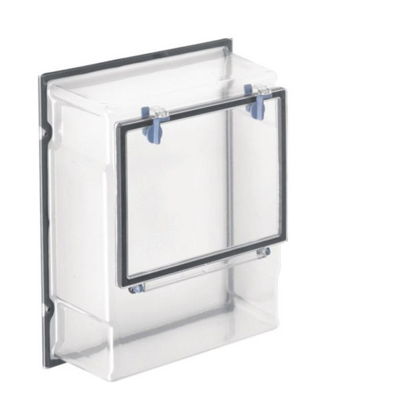 Hager ZAY300A Zählerfeldabdeckung, Zubehör, IP54, 300 mm, Klarsicht, mit Tür, für EHZ  TSG