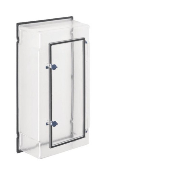 Hager ZAY450AT Zählerfeldabdeckung, Zubehör, IP54, 450 mm, Klarsicht, mit Tür, für 3.HZ