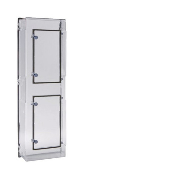 Hager ZAY750AT Zählerfeldabdeckung, Zubehör, IP54, 750 mm, Klarsicht, mit Tür, für 3.HZ