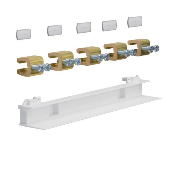 Hager ZM15F Sammelschienenverbinder, Feld/Feld, universZ, 5-polig, CU 12x5mm, 250A