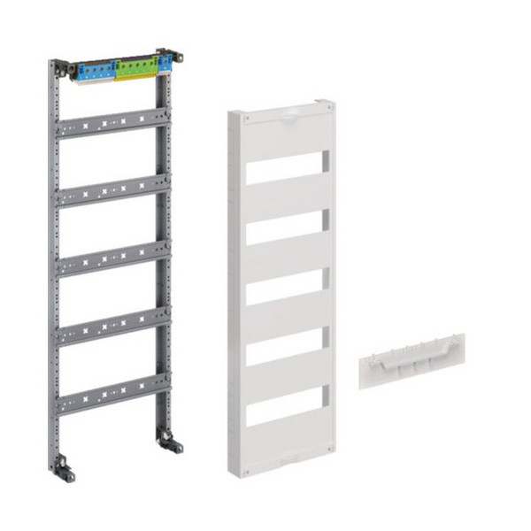 Hager ZU15S Verteilerfeld, univers Z, Höhe 750mm, 5-reihig, 1-feldig, PE/N waagerecht