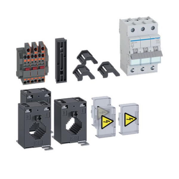 Hager ZY1255LM Bestückungspaket,für LM-Anw.,125/5A Wandler,LS-Schalter 3-pol. B 10A,Wandlerkl.