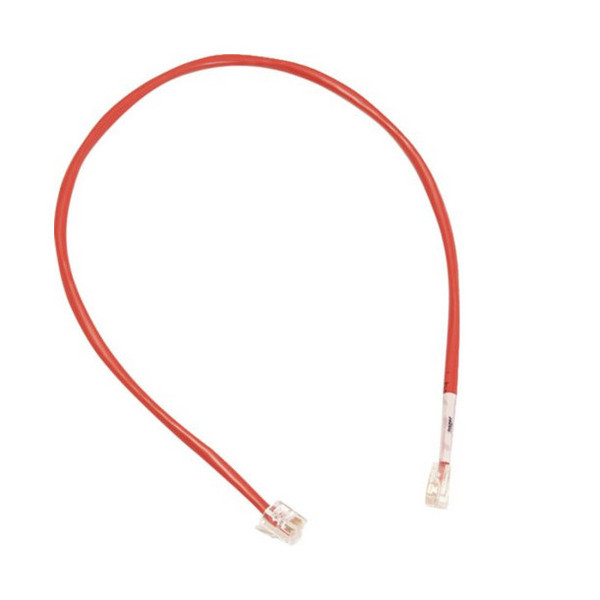 Hager ZZ12LMN035 Patch-Leitung mit 2xRJ12 Stecker für LMN-Modul, Farbe rot, Länge 350 mm