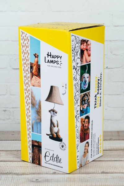 Happy Lamps, Eddie das lustige Erdmännchen, LED Tischleuchte, handgefertigt