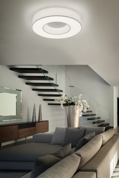 Helestra LOMO LED Deckenleuchte 34W dimmbar 90Ra Warmweiss Mattweiß Made in Germany 15/1800.07/9281