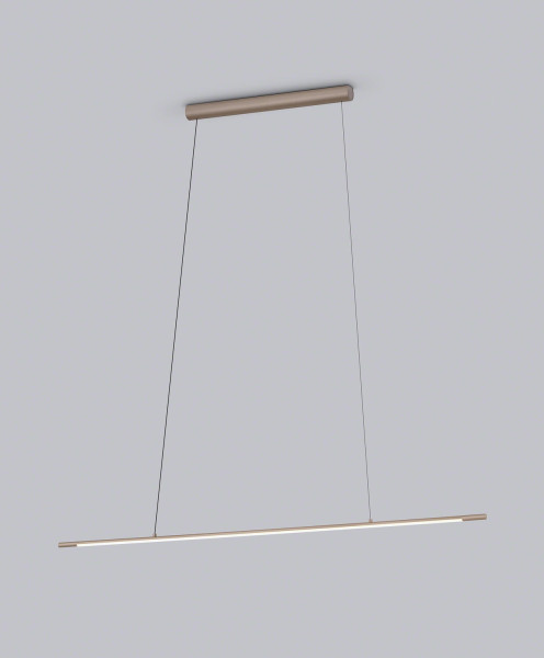 Helestra LEDA LED Pendelleuchte 12W dimmbar 90Ra warmweiss Coffee Aluminium satiniert 130cm