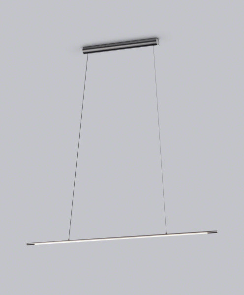 Helestra LEDA LED Pendelleuchte 12W dimmbar 90Ra warmweiss Titangrau eloxiert Aluminium satiniert 130cm