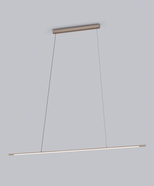 Helestra LEDA LED Pendelleuchte 14W dimmbar 90Ra warmweiss Coffee Aluminium satiniert 155cm