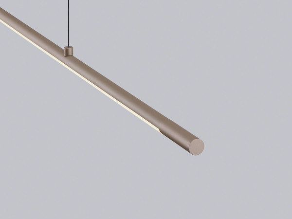 Helestra LEDA LED Pendelleuchte 14W dimmbar 90Ra warmweiss Coffee Aluminium satiniert 155cm