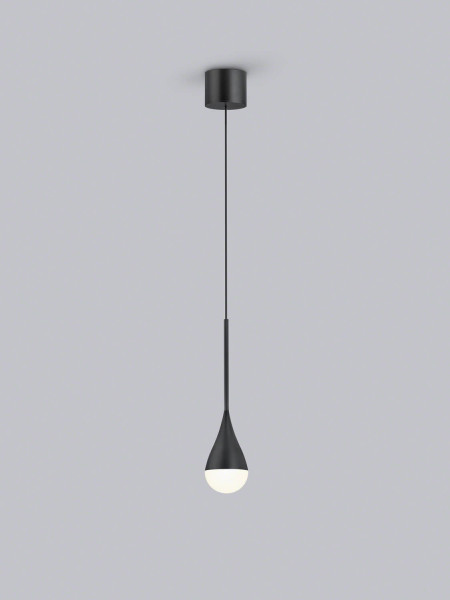 Helestra DUC LED Pendelleuchte 9W dimmbar IP44 90Ra warmweiss Mattschwarz Aluminium satiniert Ø7cm