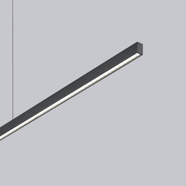 Helestra LOOPY-evo LED Pendelleuchte 42W dimmbar 90Ra warmweiss Mattschwarz Aluminium 169cm
