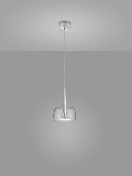 Helestra FLUTE LED Pendelleuchte 8W dimmbar 90Ra Warmweiss Chrom 16/2001.04