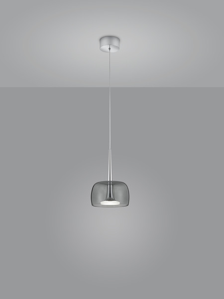 Helestra FLUTE LED Pendelleuchte 8W dimmbar 90Ra Warmweiss Chrom 16/2001.04