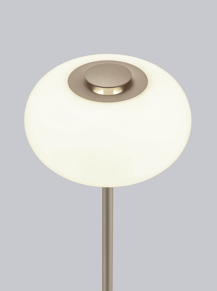 Helestra SAPO LED Stehleuchte 10W dimmbar 90Ra warmweiss Coffee Stahl Opalglas weiß 150cm