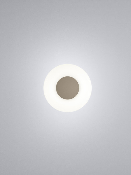 Helestra SAPO LED Wandleuchte 8W dimmbar 90Ra warmweiss Coffee Aluminium Opalglas weiß