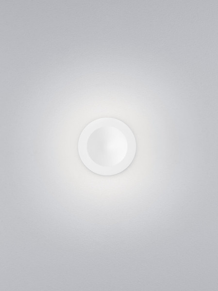 Helestra PORO LED Wandleuchte 7W dimmbar 90Ra warmweiss Mattweiß Aluminium klar