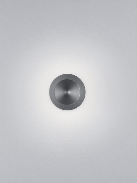 Helestra PORO LED Wandleuchte 7W dimmbar 90Ra warmweiss Titangrau eloxiert Aluminium klar