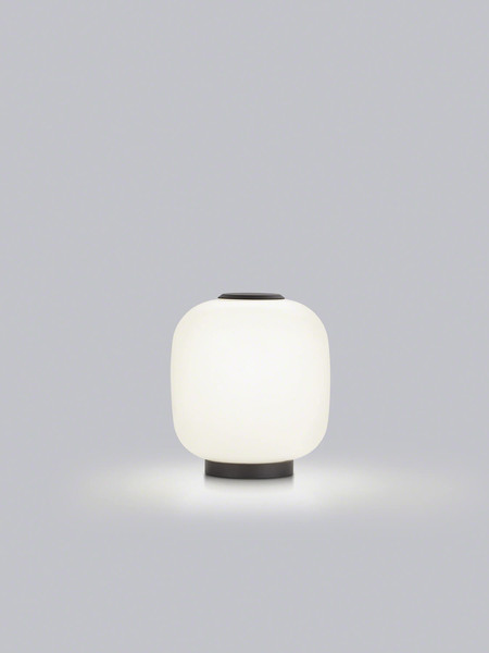Helestra MILO LED Tischleuchte 13W dimmbar 90Ra warmweiss Mattschwarz Aluminium Opalglas satiniert