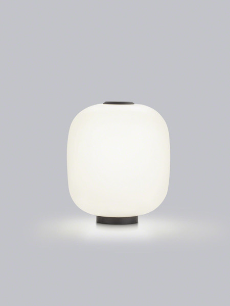 Helestra MILO LED Tischleuchte 18W dimmbar 90Ra warmweiss Mattschwarz Aluminium Opalglas satiniert