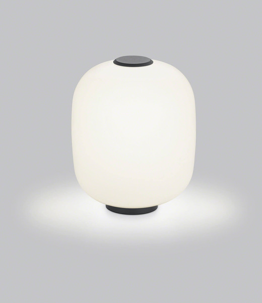 Helestra MILO LED Tischleuchte 18W dimmbar 90Ra warmweiss Mattschwarz Aluminium Opalglas satiniert