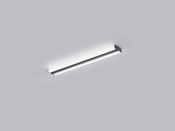 Helestra LOOM LED Wand- und Deckenleuchte 24W IP44 90Ra Steuerbare Lichtfarbe, warm-/neutralweiss Mattschwarz Stahl satiniert