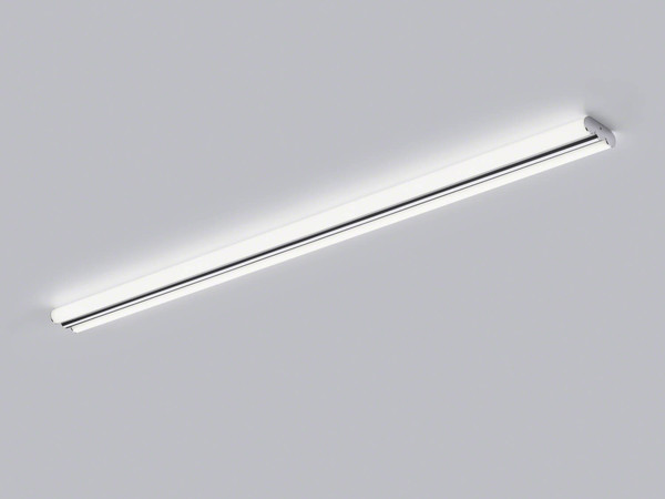 Helestra LOOM LED Wand- und Deckenleuchte 40W IP44 90Ra Steuerbare Lichtfarbe, warm-/neutralweiss Chrom Stahl satiniert