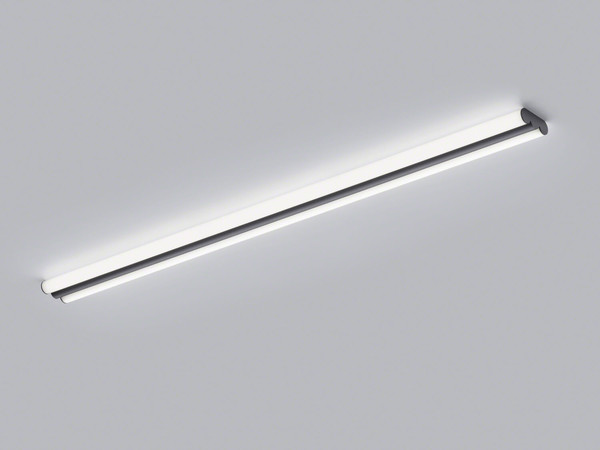 Helestra LOOM LED Wand- und Deckenleuchte 40W IP44 90Ra Steuerbare Lichtfarbe, warm-/neutralweiss Mattschwarz Stahl satiniert