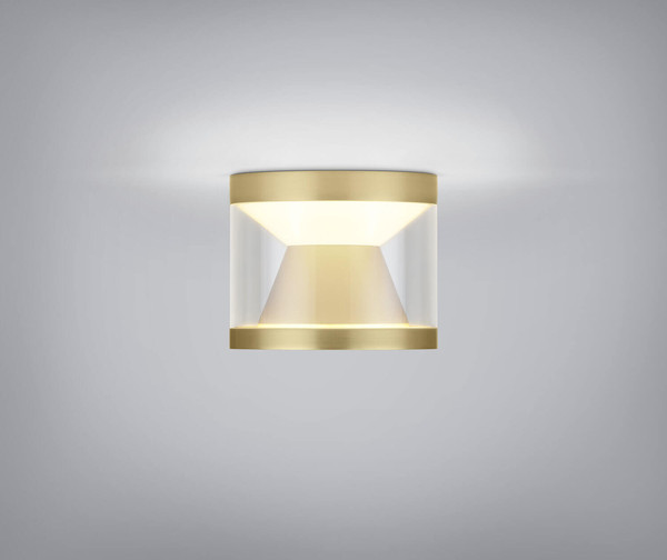 Helestra PORO LED Deckenleuchte 10W dimmbar 90Ra warmweiss Mattgold Aluminium klar
