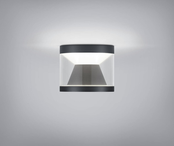 Helestra PORO LED Deckenleuchte 10W dimmbar 90Ra warmweiss Mattschwarz Aluminium klar