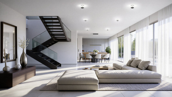 Helestra PORO LED Deckenleuchte 10W dimmbar 90Ra warmweiss Titangrau eloxiert Aluminium klar