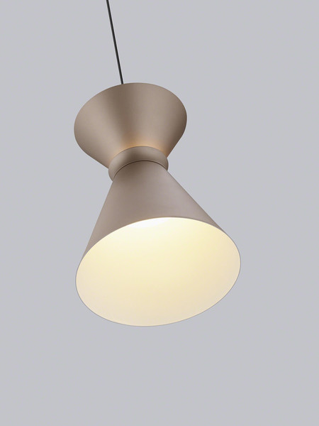 Helestra LUK LED Pendelleuchte 12W dimmbar 90Ra warmweiss Coffee Aluminium satiniert Ø15cm